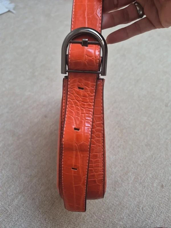 Bolso de mano Hotic naranja efecto cocodrilo vintage Y2K – photo 8